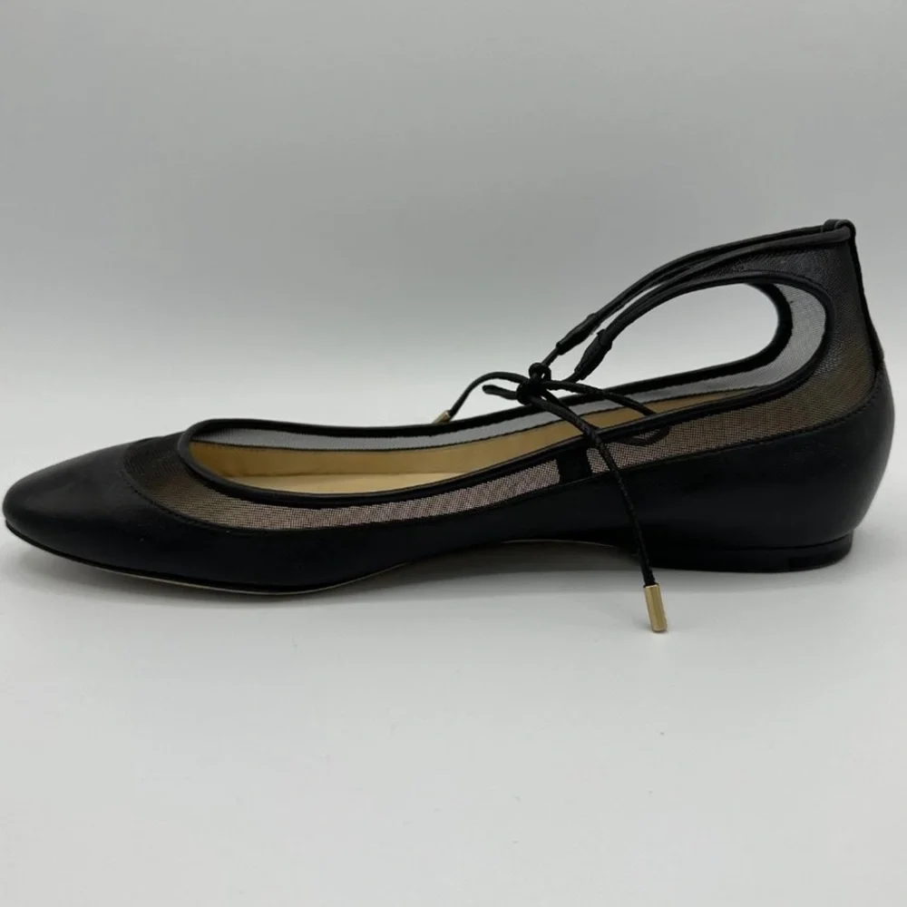 ✨ HP ✨ JIMMY CHOO TYLER BALLET FLAT W/ANKLE TIE (39) - Picture 7 of 13